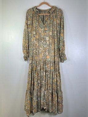 FREE PEOPLE FEELING GROOVY BOHO MAXI DRESS.